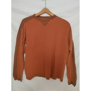 Mens The Territory Ahead Burnt Orange Thick Cotton Pullover Long Sleeve Size XL